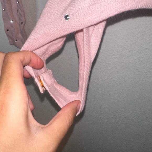 Ronny Kobo Chani Bodysuit Top Pink Rhinestone NWT in Ballet Pink - Picture 5 of 9